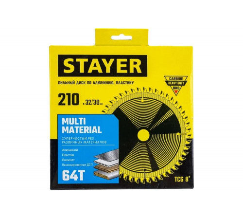 STAYER Multi Material пильный диск из специального сплава STAYER Multi Material пильный диск из специального сплава