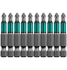 Биты профессиональные KRAFTOOL Optimum Line PZ2, 50 мм, хвостовик E 1/4", 10 шт в блистере 26124-2-50-10