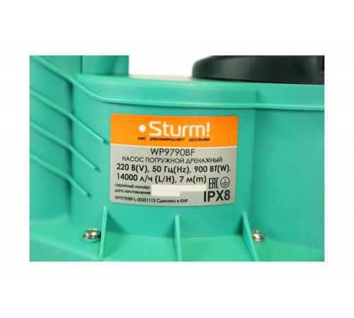 Супермощный дренажный насос Sturm WP9790BF Супермощный дренажный насос Sturm WP9790BF