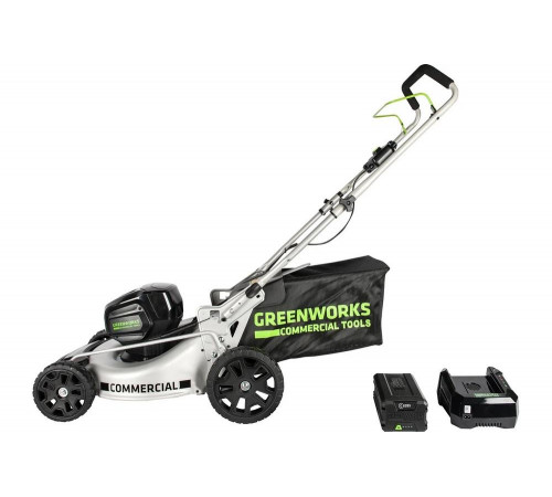 Бесщеточная аккумуляторная газонокосилка GreenWorks GC82LM46K5 2502407UB Бесщеточная аккумуляторная газонокосилка GreenWorks GC82LM46K5 2502407UB