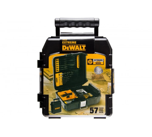 Набор IMPACT сверла EXTREME® по дереву+биты 57 шт. DEWALT MaxisafeXL DT9282