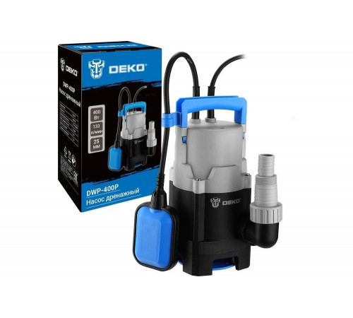 Насос дренажный DEKO DWP-400P (грязевая, поплавок, 220В, 400Вт, пластик) 076-0542 Насос дренажный DEKO DWP-400P (грязевая, поплавок, 220В, 400Вт, пластик) 076-0542