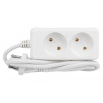 Удлинитель IEK У2, 2 места, 2Р/1.5 метра, 2х0.75мм2, 10А/250В WYP10-06-02-01-N