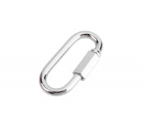 Карабин ЗУБР винтовой с муфтой, 5мм, 1 шт, оцинкованный, 304536-05