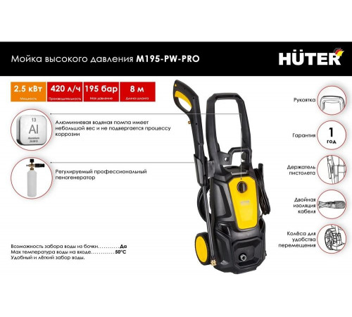 Мойка Huter M195-PW-PRO Мойка Huter M195-PW-PRO