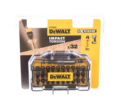 Набор бит IMPACT TORSION, 32 предмета DEWALT DT70560T