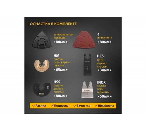 Аккумуляторный многофункциональный инструмент Denzel MTL-IB-18-02 Аккумуляторный многофункциональный инструмент Denzel MTL-IB-18-02