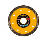 Диск алмазный отрезной сплошной супертонкий 115x22.2 мм, горячий пресс, сухой/мокрый рез Denzel 73057