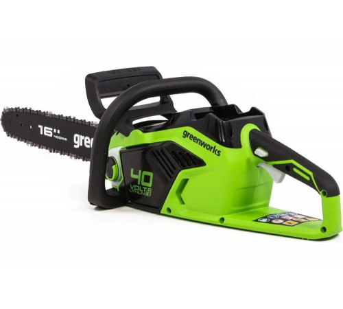 Цепная пила аккумуляторная GreenWorks 40V, 40 см, бесщеточная, до 1.8 КВт, с 1хАКБ 2Ач c USB и ЗУ 2005807USB2 Цепная пила аккумуляторная GreenWorks 40V, 40 см, бесщеточная, до 1.8 КВт, с 1хАКБ 2Ач c USB и ЗУ 2005807USB2
