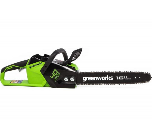Цепная пила аккумуляторная GreenWorks 40V, 40 см, бесщеточная, до 1.8 КВт, с 1хАКБ 2Ач c USB и ЗУ 2005807USB2 Цепная пила аккумуляторная GreenWorks 40V, 40 см, бесщеточная, до 1.8 КВт, с 1хАКБ 2Ач c USB и ЗУ 2005807USB2