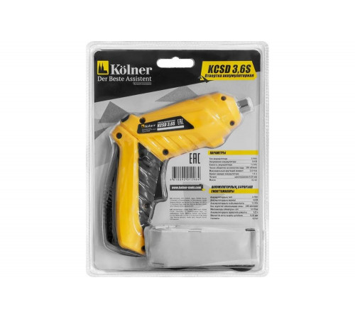 Аккумуляторная отвертка Kolner KCSD 3,6S 8020200106