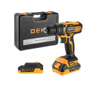 Аккумуляторная ударная дрель-шуруповерт DEKO DKCD20 Impact SET 3 в кейсе + набор 63 инструмента, 20 В, 2х2.0 Ач 063-4415