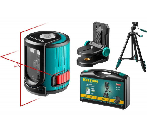 Лазерный линейный нивелир KRAFTOOL CL 20 #4 34700-4 Лазерный линейный нивелир KRAFTOOL CL 20 #4 34700-4