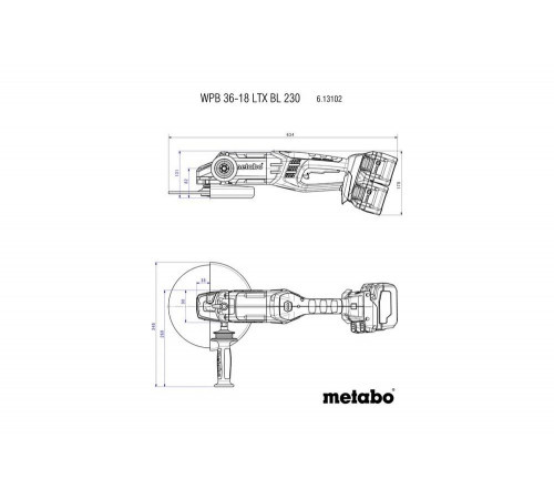 УШМ (болгарка) METABO WPB 36-18 LTX BL 230 (613102840) без акк. и з.у