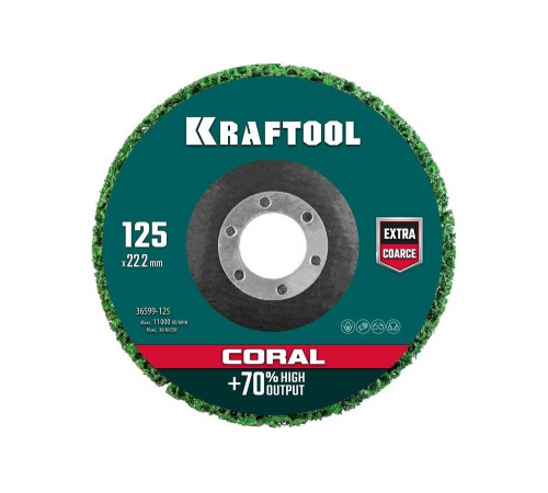 Полимерно-шлифовальный синтетический абразивный круг KRAFTOOL 36599-125 Полимерно-шлифовальный синтетический абразивный круг KRAFTOOL 36599-125
