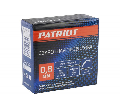 Проволока сварочная нержавеющая 0.8 мм, 1 кг Patriot 605002225