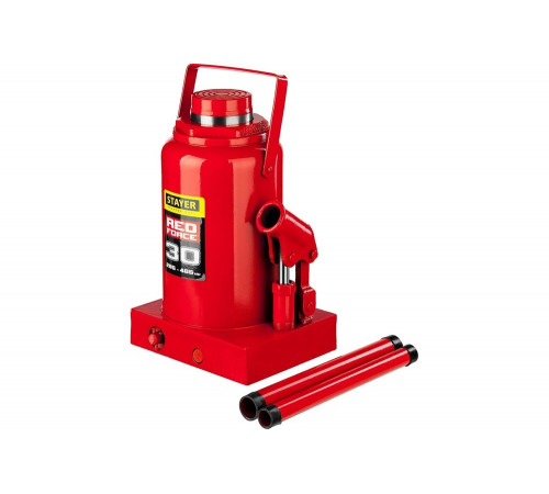 STAYER 30 т, 285-465 мм, домкрат бутылочный гидравлический RED FORCE 43160-30_z01 Professional
