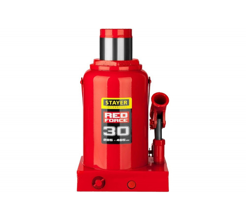 STAYER 30 т, 285-465 мм, домкрат бутылочный гидравлический RED FORCE 43160-30_z01 Professional