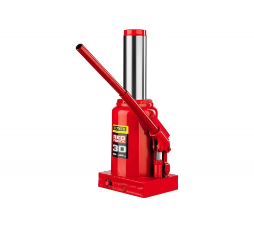 STAYER 30 т, 285-465 мм, домкрат бутылочный гидравлический RED FORCE 43160-30_z01 Professional