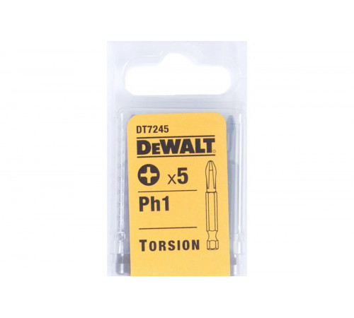 Бита (Рh1; 57 мм) 5 шт. DEWALT DT 7245