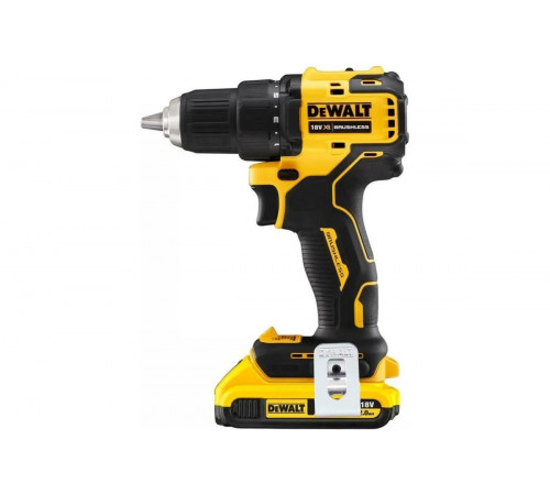 Аккумуляторная дрель-шуруповерт Dewalt DCD708D2T, 18 В, 1650 об/мин, с 2 АКБ 2 Ач и ЗУ, в кейсе TSTAK DCD708D2T-QW