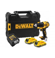 Аккумуляторная дрель-шуруповерт Dewalt DCD708D2T, 18 В, 1650 об/мин, с 2 АКБ 2 Ач и ЗУ, в кейсе TSTAK DCD708D2T-QW