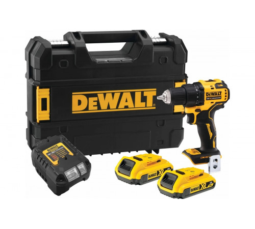 Аккумуляторная дрель-шуруповерт Dewalt DCD708D2T, 18 В, 1650 об/мин, с 2 АКБ 2 Ач и ЗУ, в кейсе TSTAK DCD708D2T-QW