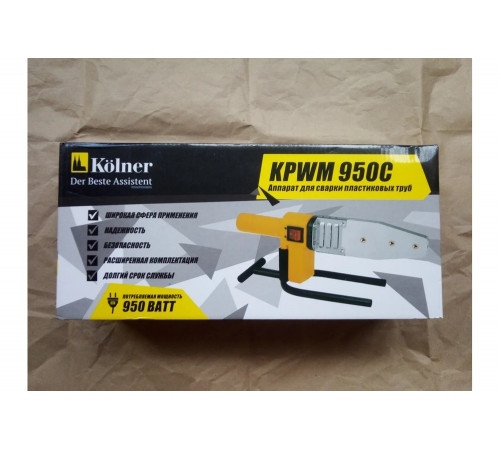 Аппарат для сварки пластиковых труб Kolner 950 Вт, диаметр насадок 20/25/32 мм 8031900054