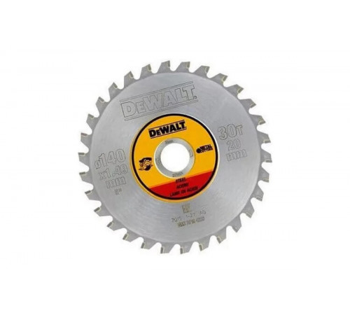Пильный диск по стали 140/20 мм, 30 зубьев, TCG1,5 DEWALT DT1923