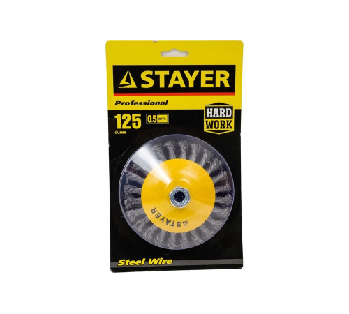 STAYER Ø 125 мм, щетка коническая для УШМ 35135-125 Профессионал