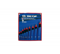 Набор выколоток с протектором, чехол из теторона, 9 предметов KING TONY 1009GPN