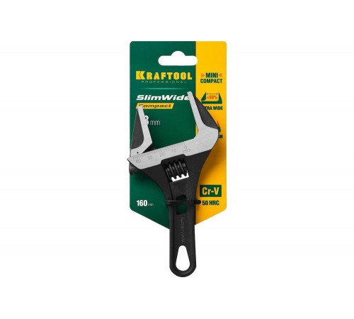 Разводной ключ KRAFTOOL SlimWide Compact 160/43 мм 27266-25