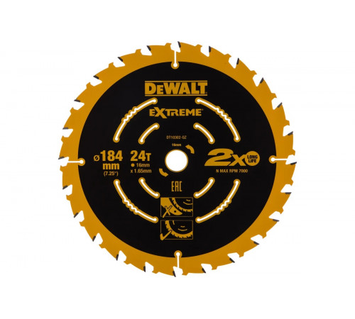 Диск пильный по дереву (184х16 мм) DEWALT DT 10302