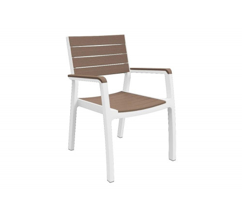 Стул KETER Harmony armchair белый- капучино 17201284