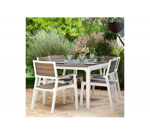 Стул KETER Harmony armchair белый- капучино 17201284