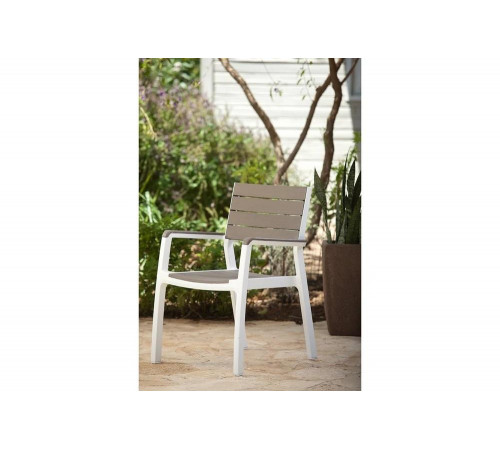 Стул KETER Harmony armchair белый- капучино 17201284