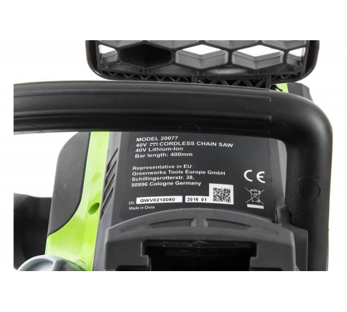 Пила цепная аккумуляторная GREENWORKS GD40CS40 (20077) без АКБ и ЗУ Пила цепная аккумуляторная GREENWORKS GD40CS40 (20077) без АКБ и ЗУ