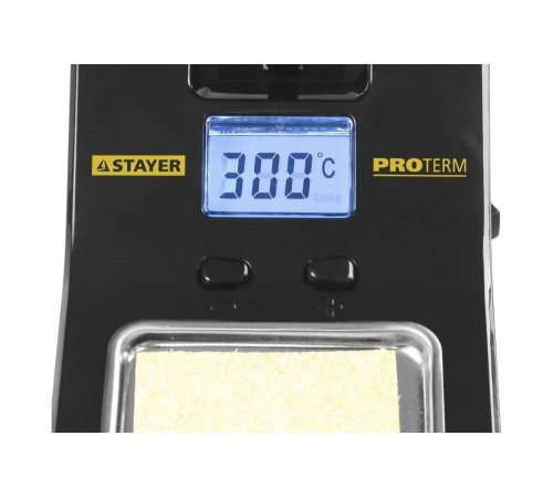 Цифровая паяльная станция с ЖК дисплеем, 160-520C, шаг 10C, 48Вт STAYER PROFI 55370
