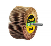 Круг шлифовальный лепестковый STAYER на шпильке, P100, 80x40 мм STAYER 36609-100