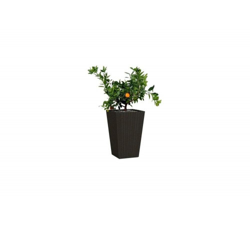 Кашпо Keter Rattan Planter M коричневый 228975