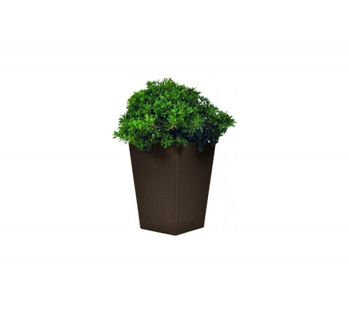 Кашпо Keter Rattan Planter M коричневый 228975