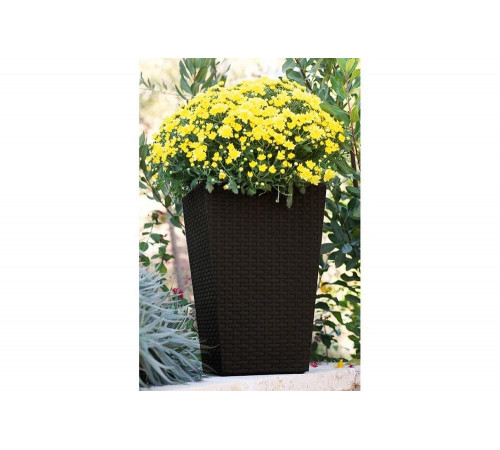 Кашпо Keter Rattan Planter M коричневый 228975