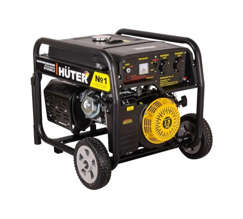Портативный бензогенератор HUTER DY6500LX с колесами Портативный бензогенератор HUTER DY6500LX с колесами