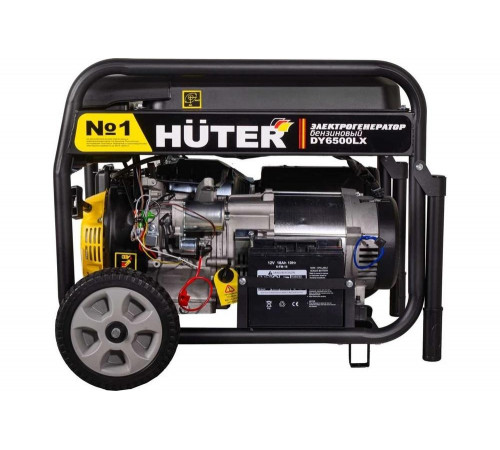 Портативный бензогенератор HUTER DY6500LX с колесами Портативный бензогенератор HUTER DY6500LX с колесами