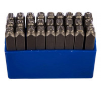 Набор ударных клейм (5 мм, буквы-латиница, 27 предметов) KING TONY 11427SQ05