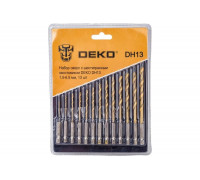 Набор сверл DH13 (13 шт; 1.5-6.5 мм; шестигранный хвостовик) DEKO 065-0538
