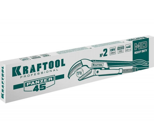 KRAFTOOL №2, изогнутые губки, ключ трубный PANZER-45 2735-15_z02