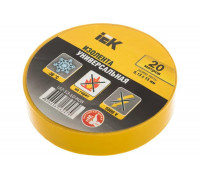 Изолента ПВХ 15мм, 20м, желтая IEK ИЭК UIZ-13-10-K05
