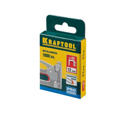 KRAFTOOL скобы тип 53 (A / 10 / JT21), 12 мм, 1000 шт., скобы супертвердые 31670-12 Pro