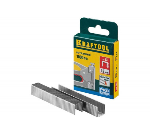 KRAFTOOL скобы тип 53 (A / 10 / JT21), 12 мм, 1000 шт., скобы супертвердые 31670-12 Pro